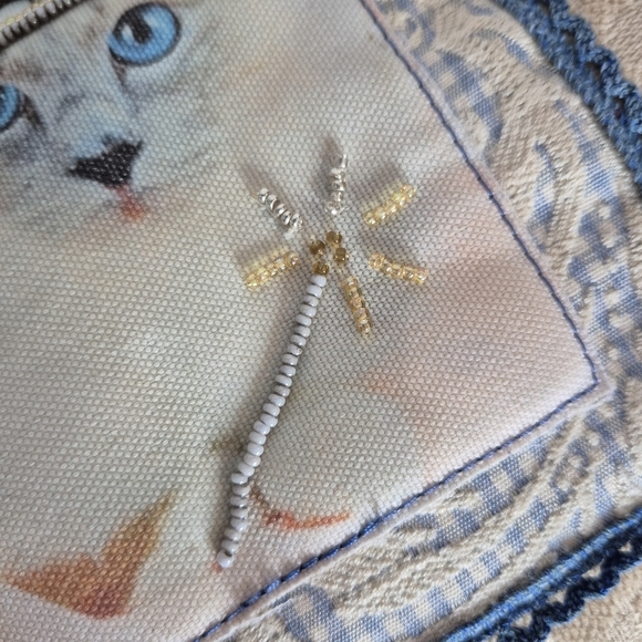 Brighton Sheba Princess Cat Vintage Tapestry Tote Bag w/ Leather Accent - Picture 15 of 15